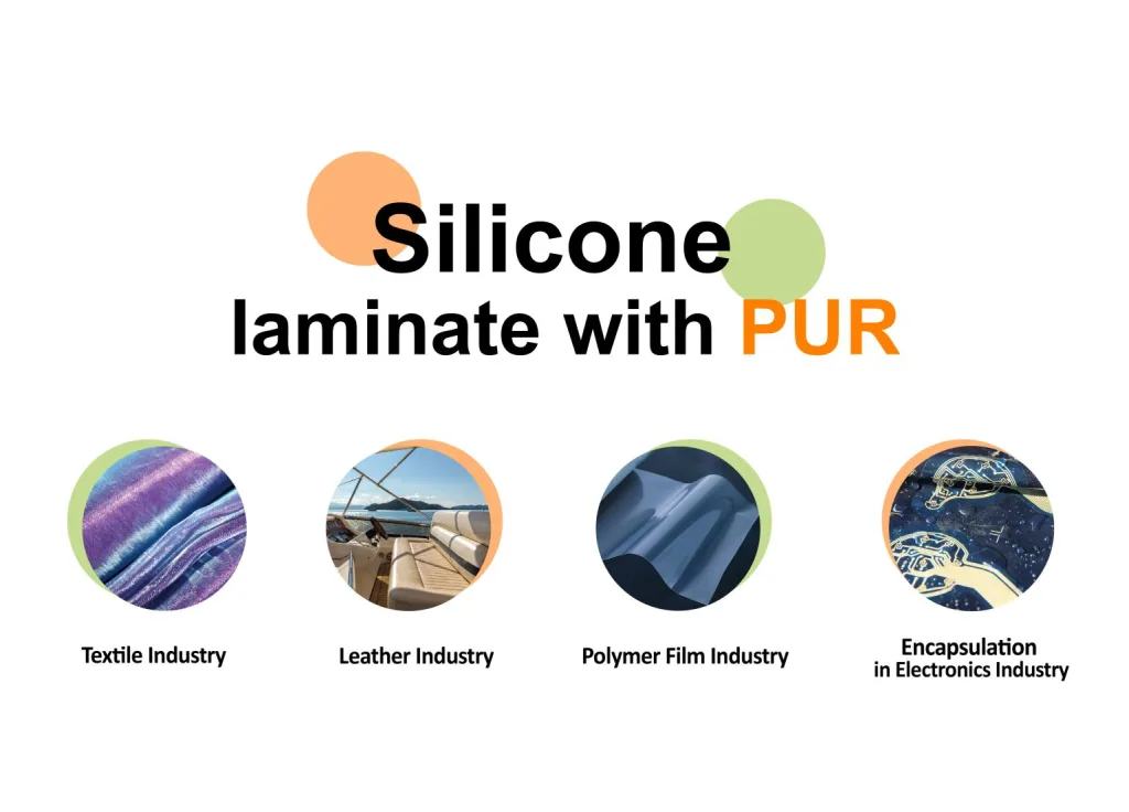 PUR laminate/adhesive for silicone