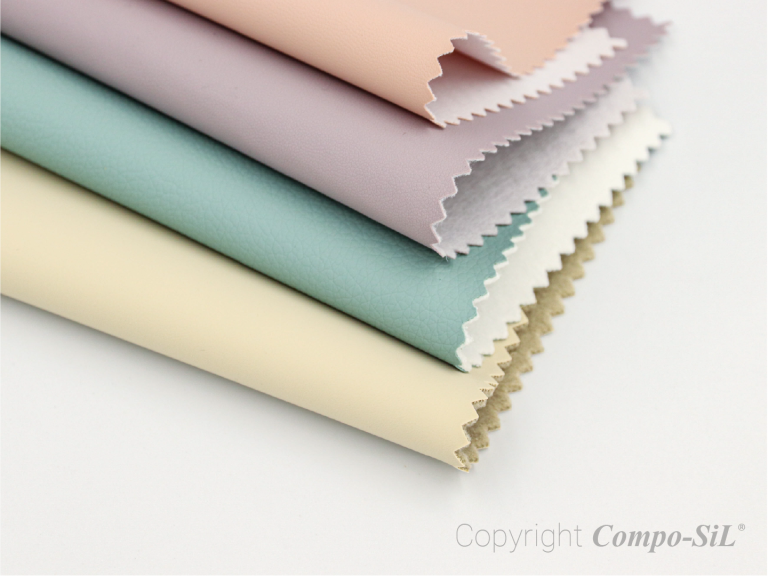 Compo-SiL® Silicone Leather with Fabric offers offers luxurious texture options that mimic soft natural leather.