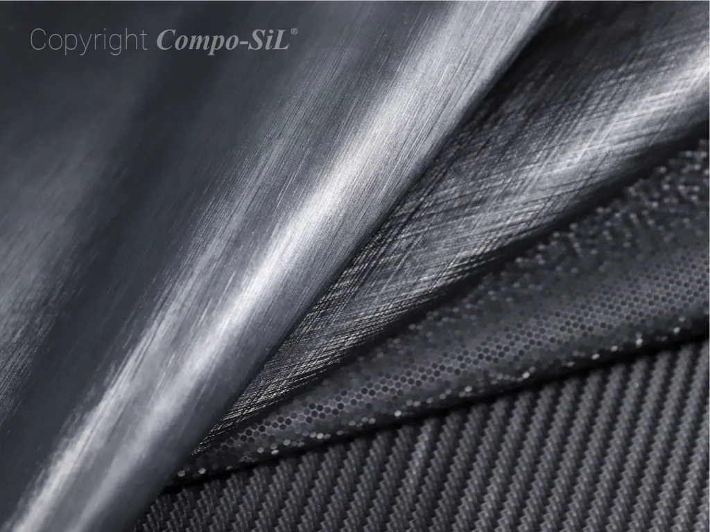 Compo-SiL® decorative film is available in a range of textures, surfaces, and colors.